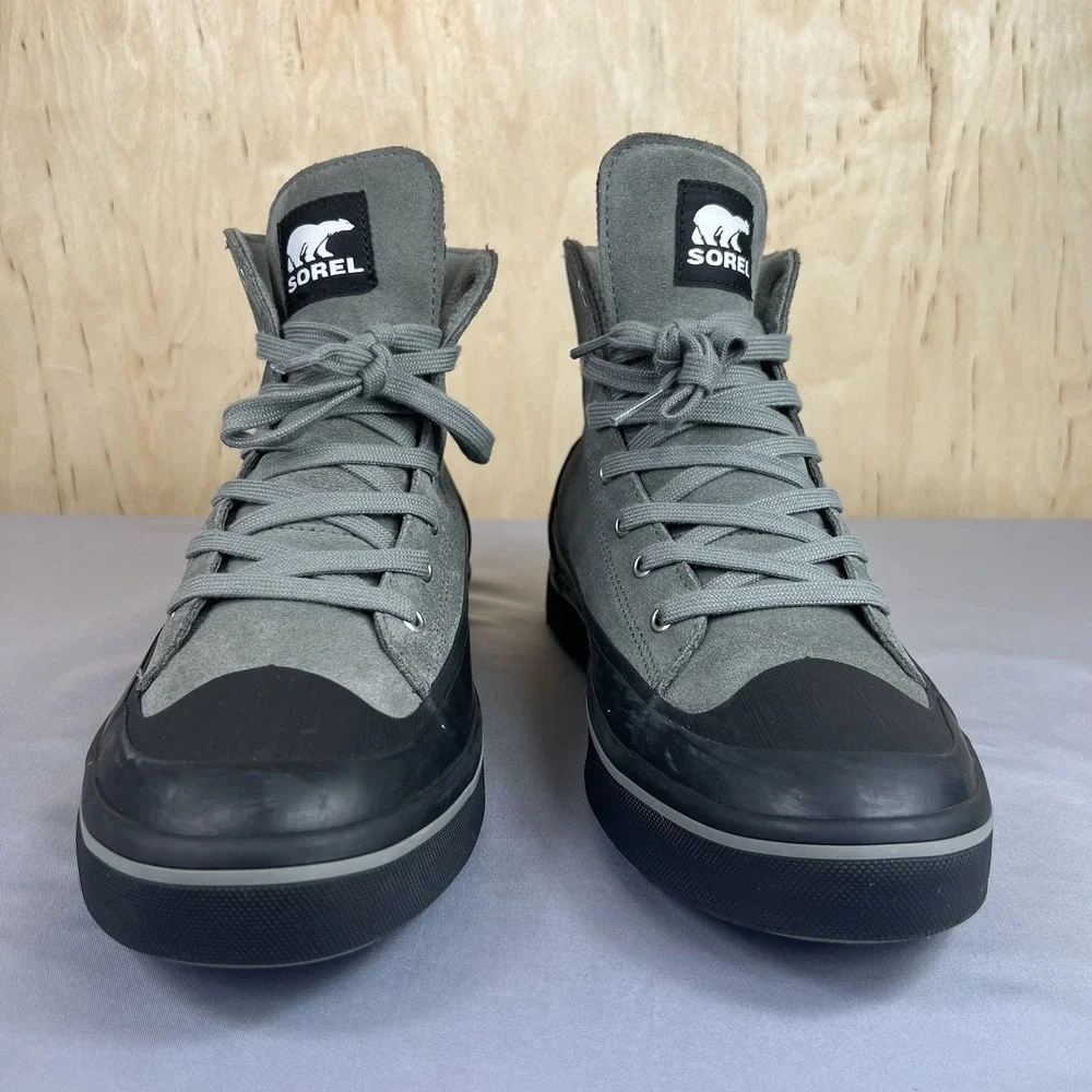 Sorel Cheyanne Metro II Mens Size 9 Waterproof Boots Quarry Black NM4986-052